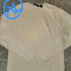 TIMBERLAND cream ribbed sweater MEN'S size X-LARGE